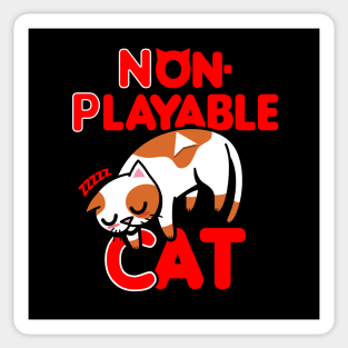 Cute Kawaii Funny NPC Meme Cat Gaming Inspired Gift For Gamers And Cat Lovers Sticker